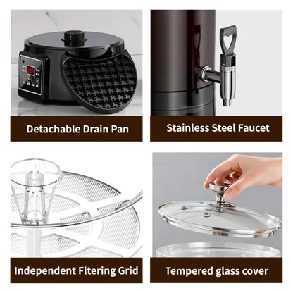 GKFF Commercial Coffee Urn Hot Beverage Dispenser Coffee Maker, Food-grade Plastic 26 L 170 Cups, Hot Chocolate Machine, Electric Percolator for Catering Hot Water for Hot Cocoa, Drink, Tea, Juice