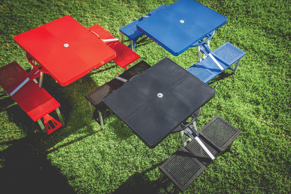 PICNIC TIME NCAA Iowa State Cyclones Folding Picnic Table - Camping Table - Outdoor Table with Umbrella Hole, (Red)