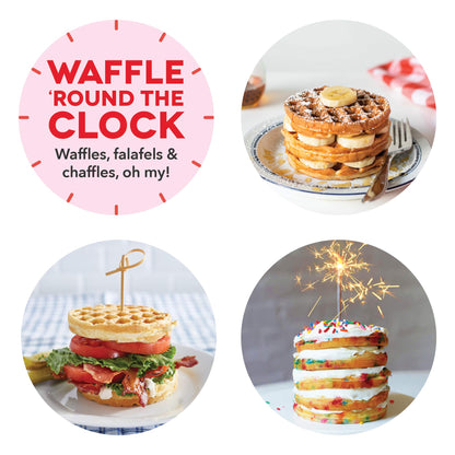 Dash Express Waffle Maker -Electric Waffle Maker for Creative Homemade Treats - Dual Nonstick Cooking Surfaces, Easy Food Release & Quick Cleanup - Compact, Space-Saving Design - 8 Inches - Black