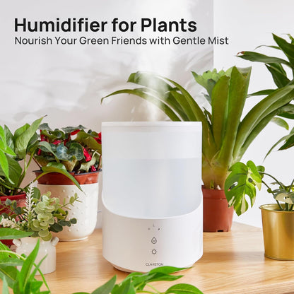 2.5L 25H Clarston Humidifiers for Bedroom, Cool Mist Humidifier with Essential Oils Diffuser and Nightlight, Top Fill