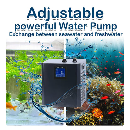 YAKUST 79 Gallon Aquarium Chiller, Fish Tank Chiller,1/3 HP Active Aqua Chiller for Axolotl, Aquarium Cooler with LED Display, Pipe, Water Pump, Remote Control