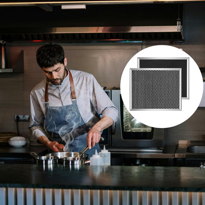 97007696 Range Hood Filter for Bro.an Range Hoods - Aluminum Mesh & Activated Carbon Cotton, 2 Pack, 8-3/4 x 10-1/2 x