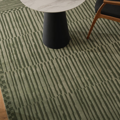 Revival Rugs Soloba 7'x9' Area Rugs for Living Room Bedroom Dining Room - Washable, 100% Recycled, Oeko-TEX Certified, Modern, Medium Pile, Green