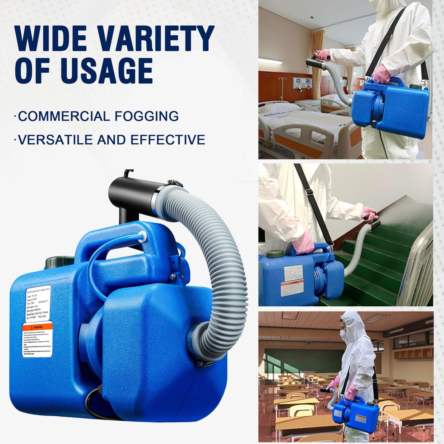 LONYEON 8L Electric ULV Cold Fogger Machine with Backpack Mist Atomizer, Adjustable Flow Rate, Large Area Spraying for Home Indoor Outdoor