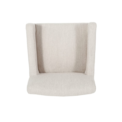 Merax 26" Fabric Upholstered Wood Counter Stools with Backrest and Armrests,Set of 2,Classic Barstools