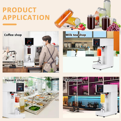JIAWANSHUN 180W Commercial Soda Can Sealer with LCD Counter, 4.5"-6.7" Height Adjustable Seaming Machine for Soda/Aluminum/Tin Cans, 2.2" Diameter Plastic Can Sealer