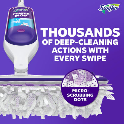 Swiffer PowerMop Multi-Surface Mop Kit for Floor Cleaning, Fresh Scent, Mopping Kit Includes PowerMop, 2 Mopping Pad Refills, 1 Floor Cleaning Solution with Fresh Scent and 2 Batteries