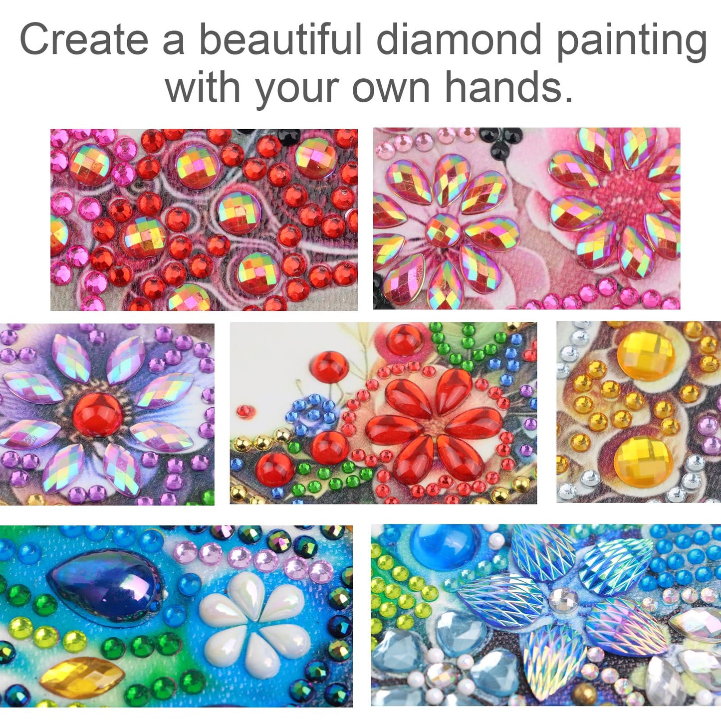 Diamond Painting Kit, 5D DIY Raccoon and tulips, Special Shape Crystal Artificial Diamond Art Partial Mosaic Handicraft for Beginners, Wall Decor Gift For Bedroom, Office, Living Room 6.7x6.7in