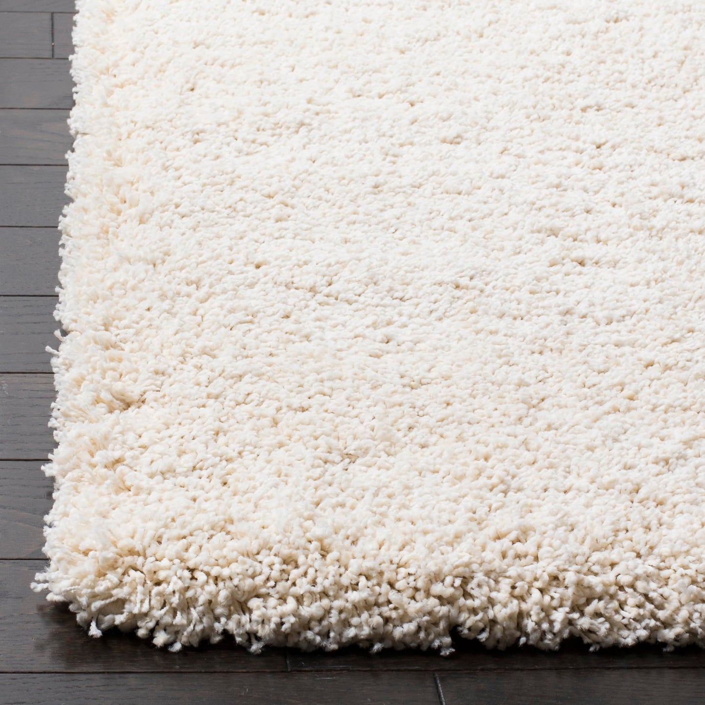 SAFAVIEH Milan Shag Collection Area Rug - 11' Square, Ivory, Solid Design, Non-Shedding & Easy to Clean, Plush Thick Pile, Ideal for Living Room, Bedroom (SG180-1212)