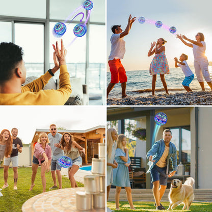 XINHOME 3 Pcs Flying Orb Ball Toys(Blue+Red+Pink) Soaring Hover Boomerang Spinner Hand Controlled Mini Drone for Kids Adults Outdoor Indoor