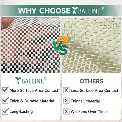 BALEINE Non-Slip Rug Pad - Extra Thick Gripper for Hardwood Floors | 8'x10' Carpet Mat