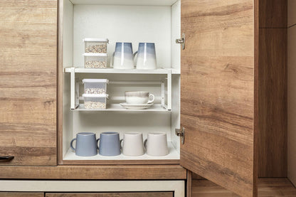 Nxconsu 2Pack Under Shelf Storage Basket Organizer Hanging Holder for Cabinet Pantry Kitchen Cupboard Desk Counter Bookshelf Organization Add-on Space Saver Heavy Duty Slide-in White Large