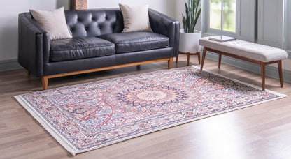Unique Loom Narenj Collection Area Rug - Adams (10' x 13' 1" Rectangle Ivory/Burgundy)