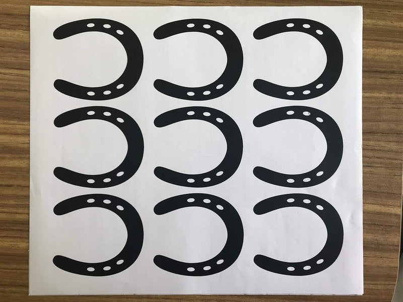 DXLING Horse & Horseshoes Removable Wall Decor Stickers Vinyl Decal Kids Room Boys Bedroom Wall Art Decals DIY Sticker Home Decor D482 (Black)