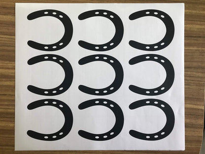 DXLING Horse & Horseshoes Removable Wall Decor Stickers Vinyl Decal Kids Room Boys Bedroom Wall Art Decals DIY Sticker Home Decor D482 (Black)