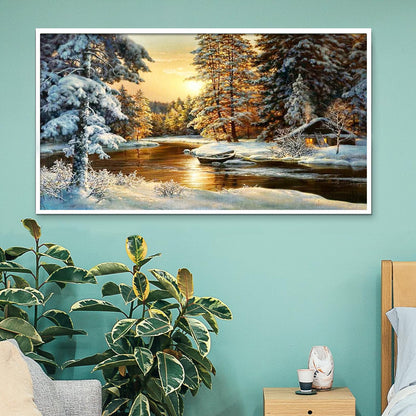 YALKIN 5D Diamond Painting Kits for Adults, Four Seasons Diamond Art Kits Full Drill Diamond Painting Kit for Adult Beginners, DIY Crystal Picture Art for Home Wall Decor 40x70cm/15.7x27.6in