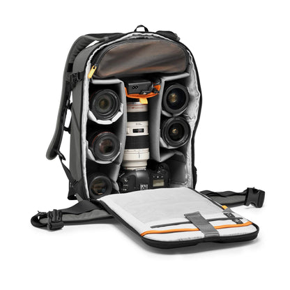 Lowepro Flipside BP 400 AW III Mirrorless and DSLR Camera Backpack - Dark Grey - with Rear Access - with Side Access - with Adjustable Dividers - for Mirrorless Like Sony α7 - LP37353-PWW