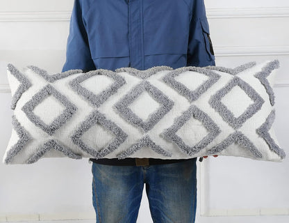 16 36,Plush NUYECY Diamond Pattern Extra Long Pillow Covers x Chenille Decorative Long Lumbar Pillow Covers Pillow Case