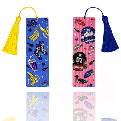 2 pcs Rivalry Inspired Diamond Painting Bookmarks, Heated Hockey Romance Themed Acrylic DIY Diamond Art Kits for Adults