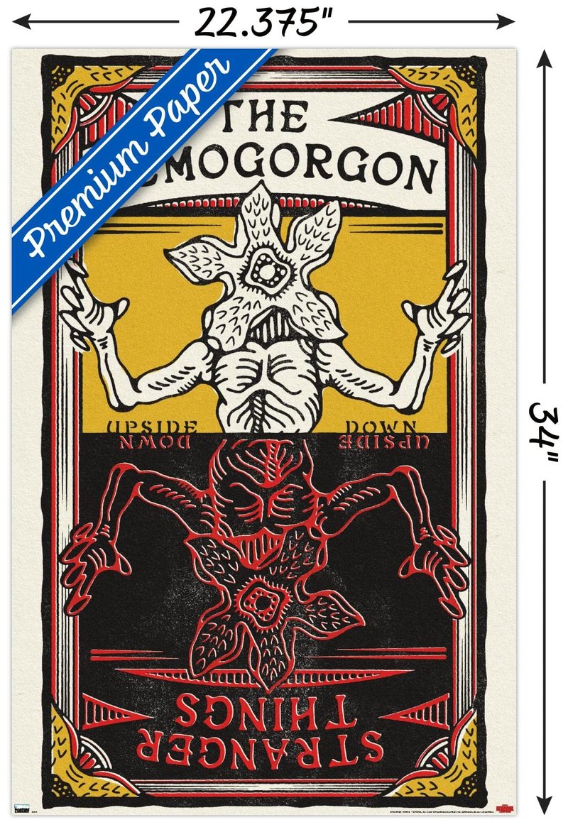 Trends International Netflix Stranger Things: Season 4 - Demogorgon Card Wall Poster, 22.375" x 34", Premium Unframed Version