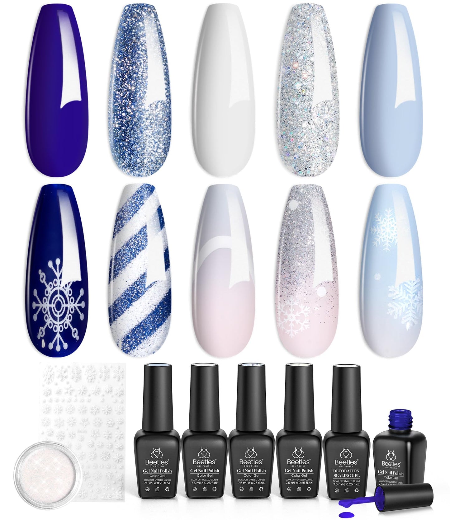 Beetles Cat Eye Gel Nail Polish Set, 6 Summer Colors Pastel Shimmer Glitter Gel Polish Kit Soak Off LED UV Curing Requires Pink Red Blue Orange Green Purple Velvet Gel with Magnet Gift for Women