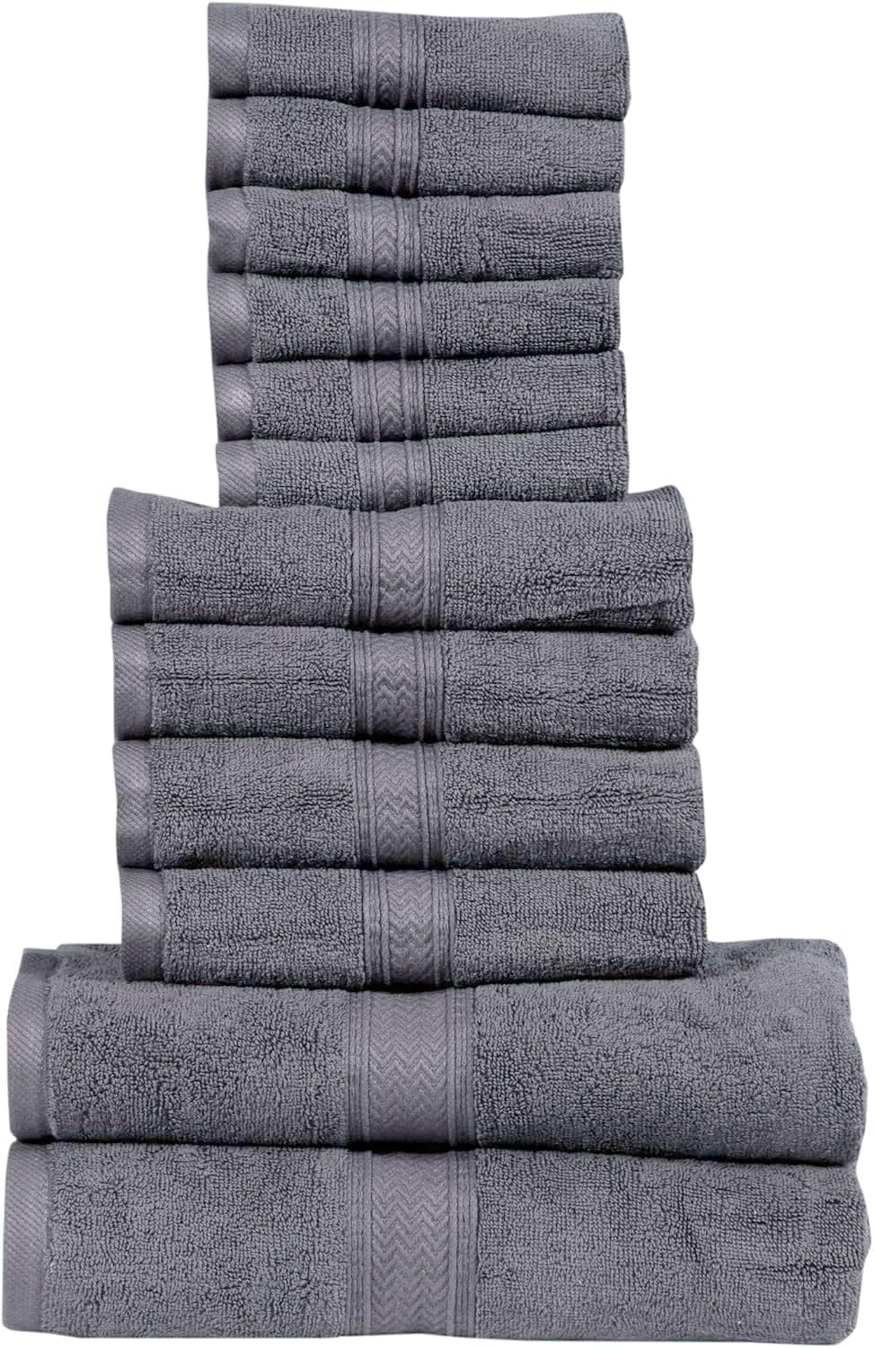 12 600 2 4 6 Set Hillfair piece GSM Cotton Bath Towels - Hotel Spa Quality - Bath, Hand, Washcloths - Absorbent Super