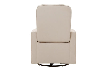 daVinci Olive 360° Swivel Glider Chair w/ Storage Ottoman - Water & Stain Resistant Rocking Glider - GREENGUARD Gold & FSC Certified, Versatile Rocking Chair for Nursery & Living Room, Polyester Cream