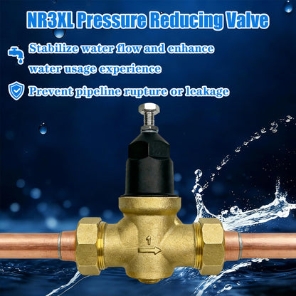 Upgraded 1" NR3XL Pressure Reducing Valve Single Union Female x Female NPT Connection,Short Lay Length and Compact Design,Water Savings and Energy Savings