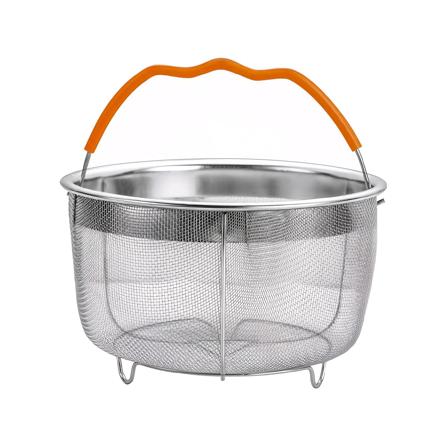 ICEICE Steamer Basket for Instant Pot Accessories 6 & 8 Qt - Stainless Steel Mesh Strainer Insert - Vegetable Steamer for Cooking Broccoli, Eggs, Pasta - Fits All Pressure Cooker Pots - Silver