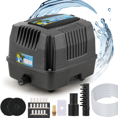 Moonshan MS-80 Septic Linear Air Pump Pond Aerator Electromagnetic Air Pump for Home Waste Water Treatment, Koi Pond, Fish