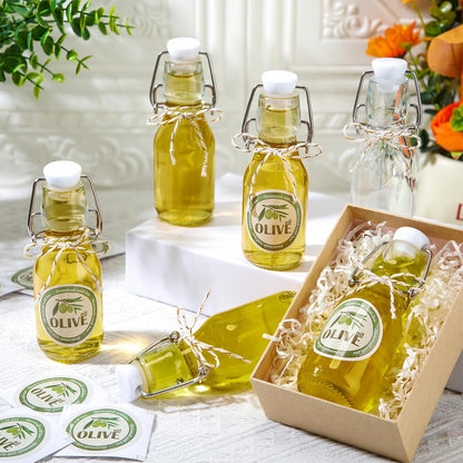 20 Pack Favors(2 oz,Clear) Queekay Mini Swing Top Glass Bottles for Vanilla Extract Homemade Olive Oil Bottles