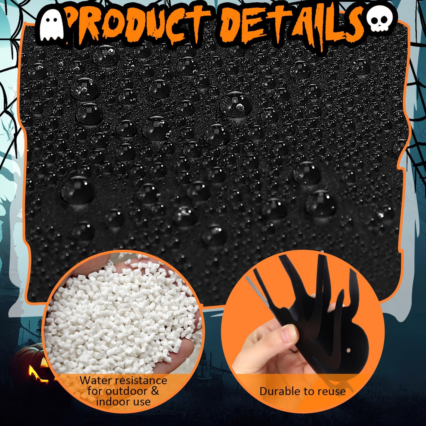 Sintuff 24 Pcs Halloween Spiders Hanging Decoration - Outdoor Spiders Webs Plastic Decor for Tree, Porch, Yard