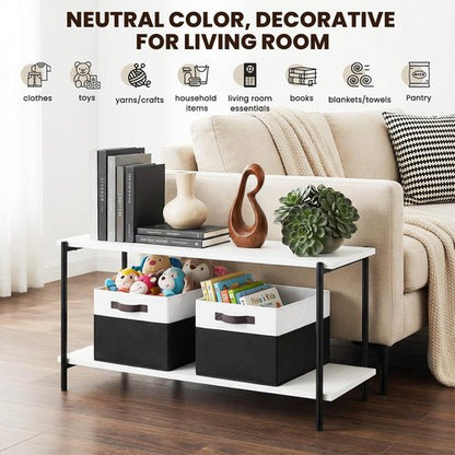 Criusia Closet Organizers - 6 Pack Storage Bins for Clothes & Bedding | Under Bed Containers (14L x 10W x 9.5H)