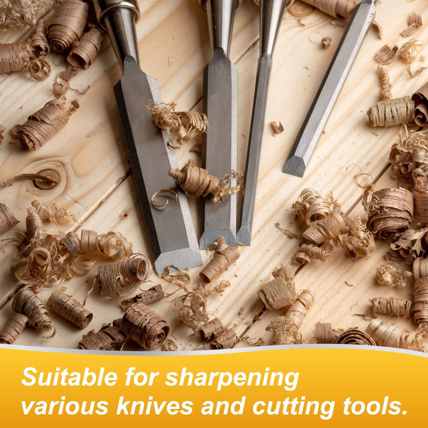 uxcell 4pcs Mini Knife Sharpening Stones Whetstone Set 240/360/500/1000 Grits Diamond Sharpener Portable Hand Sharpen Tools for Knives Scissors