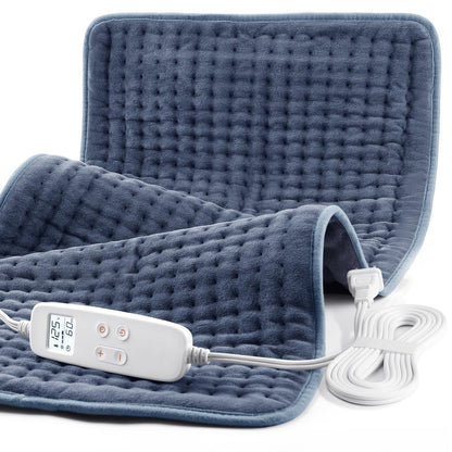 VAAGHANM Heating Pad: 33 x 17 inches Electric Heating Pad for Back Pain Relief -Extra Large Heat Pad for Shoulder/Neck/Cramp/Menstrual Pain - Upgraded 6 Timer & 6 Temperature Controller