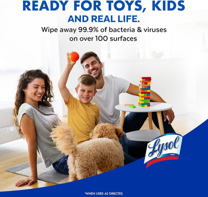 Lysol Disinfecting Wipes Bundle - All-Purpose Multi-Surface Cleaner | 80 Count (4 Pack)