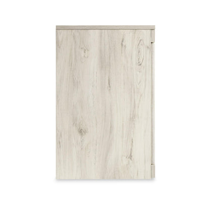 Signature Design by Ashley Bellaby Farmhouse 4-Piece Entertainment Center for TVs up to 69" with Electric Fireplace, Whitewash