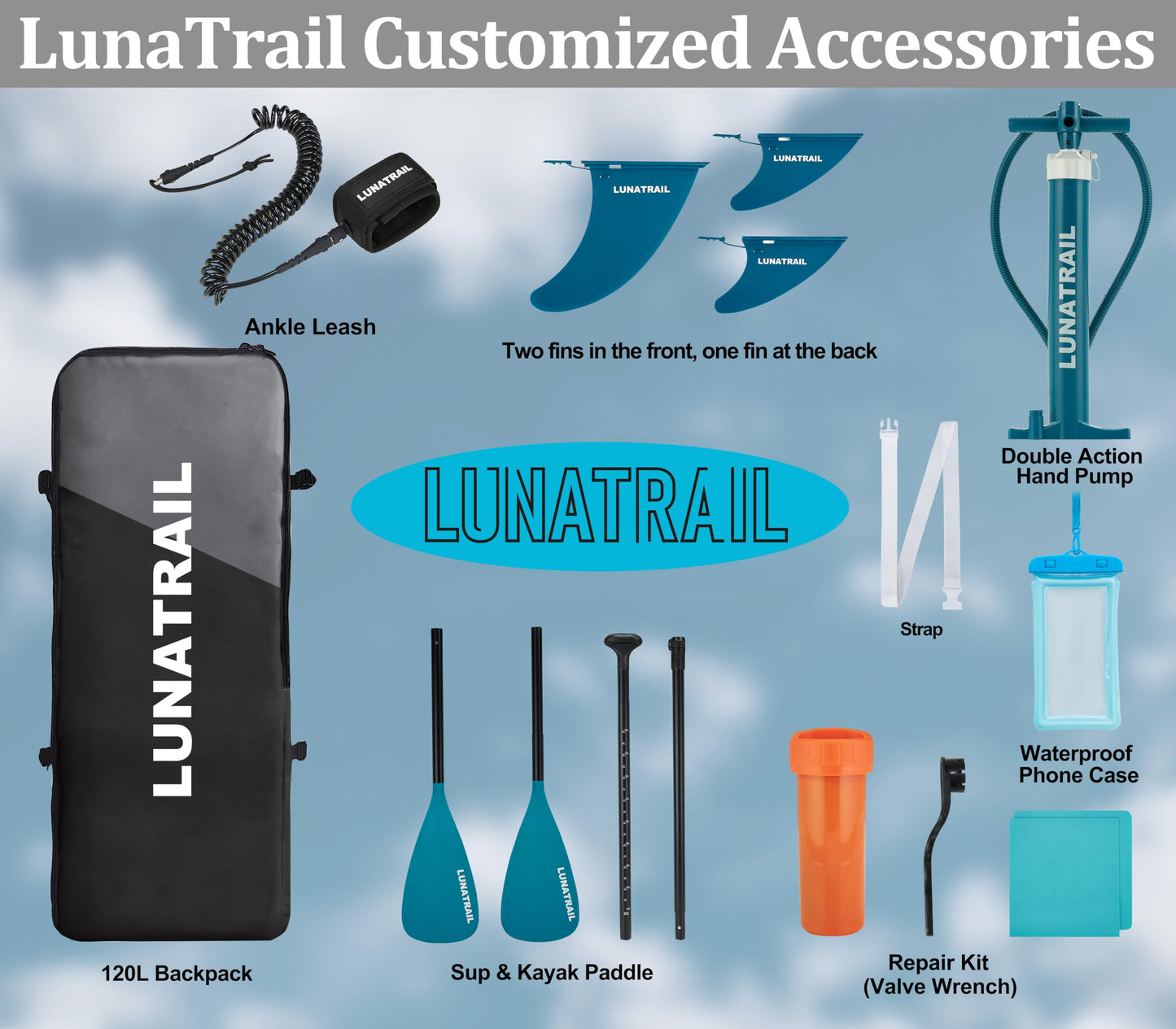 【11'×34"】 Extra Long/Extra Wide Premium Inflatable Stand Up Paddle Board (SUP) – Portable & Lightweight for Yoga, Surfing, Family Fun | Complete Kit with Paddle, Pump, Bag | Durable Design
