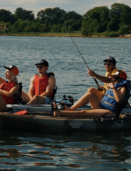 Upgraded Brooklyn 10.0 Pedal Sit-On-Top Kayak by BKC, Lightweight Fishing Kayak with Flipper Pedal Drive, Rudder Steering, 350 lb Capacity, Stable 10 ft Hull, Adjustable Seat, Storage & Rod Holders