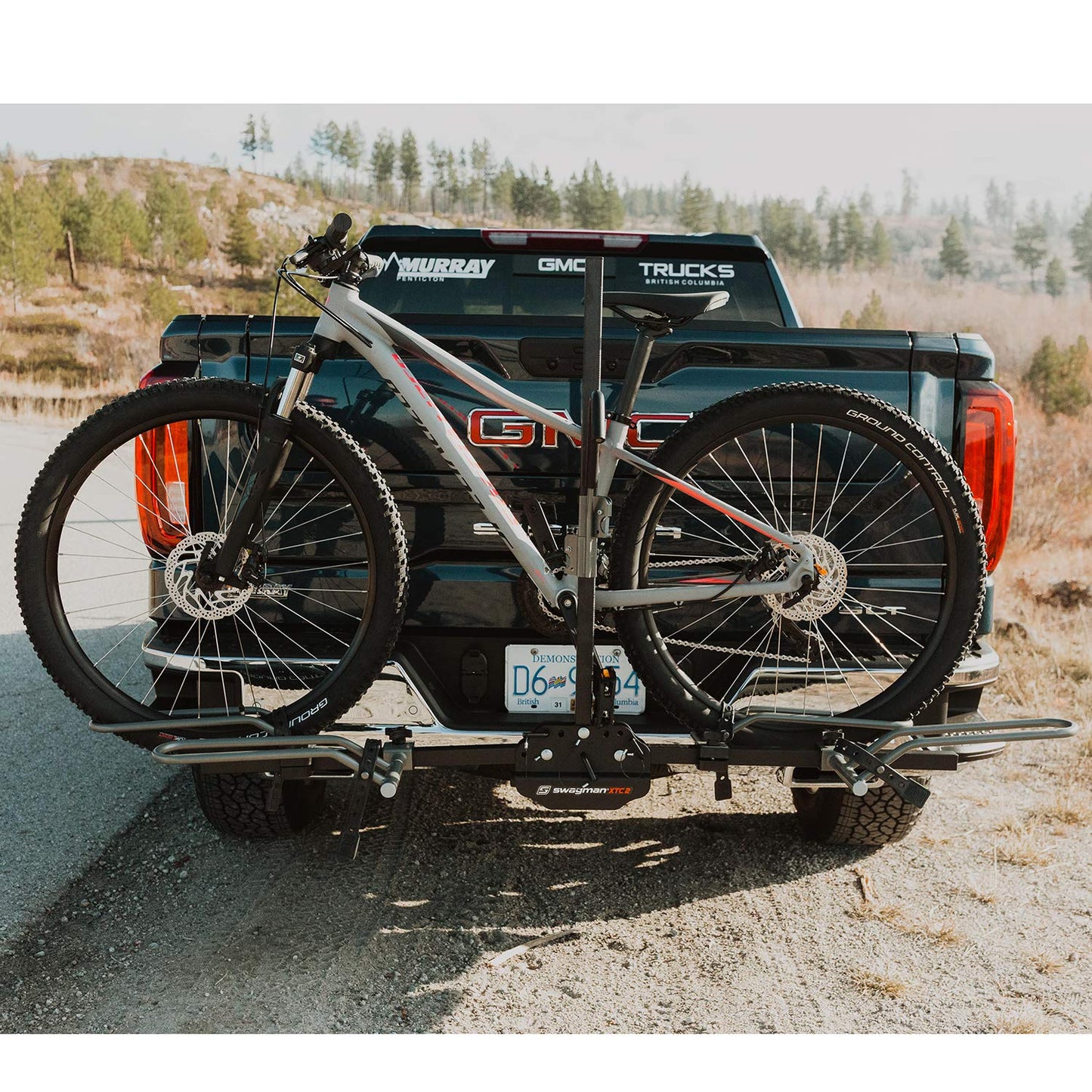 Swagman XTC2 Hitch Mount Bike Rack – Platform Carrier for 2 Bikes, Ratcheting Hook System, Compact Clam-Shell Folding Design