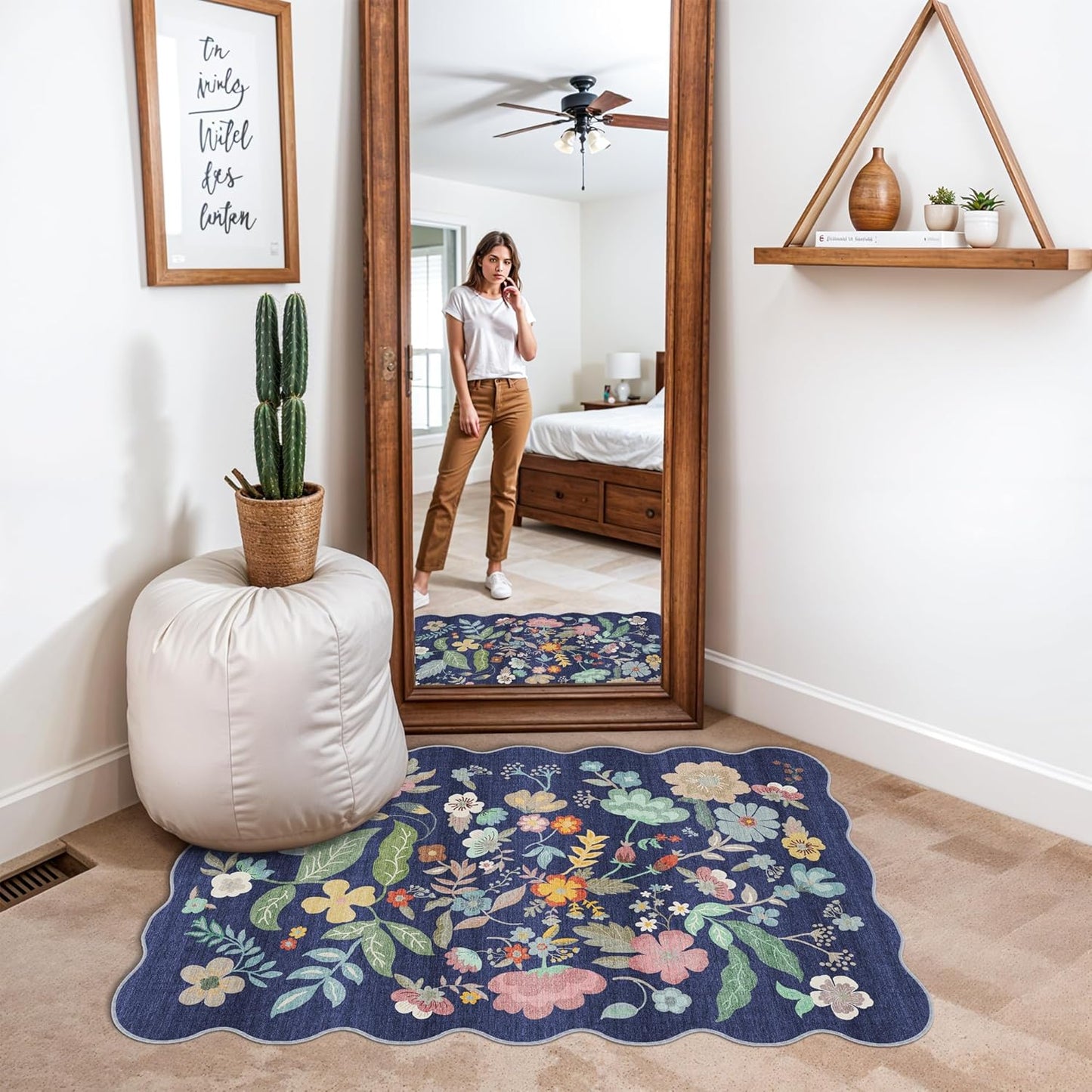 Skiennix Washable Area Rug - Easy-Clean Non-Slip Carpet for High-Traffic Areas | 2x3 Purple