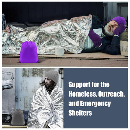 Shyyween Homeless Care Package Supplies Bulk Winter Emergency Blankets Beanies Hat Gloves Scarves Socks Bags for Men Women(6 Colors,300 Pcs)