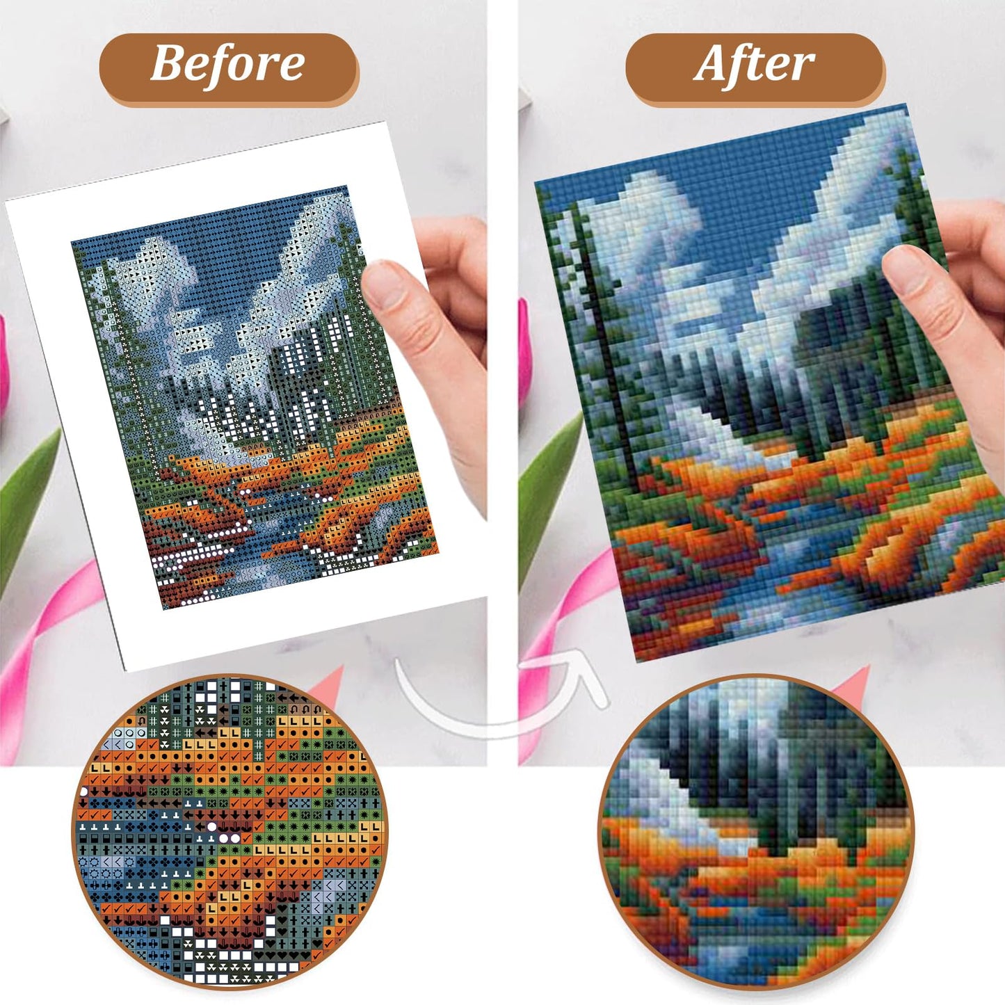 Aestalrcus 12 Pcs Small Diamond Art Kits, National Park Landscape Diamond Art Kits for Adults, DIY Square Diamond Painting 3-Hour Gem Painting for Gift Home Desktop Decor 6.7x8.3 Inch(Without Frame)