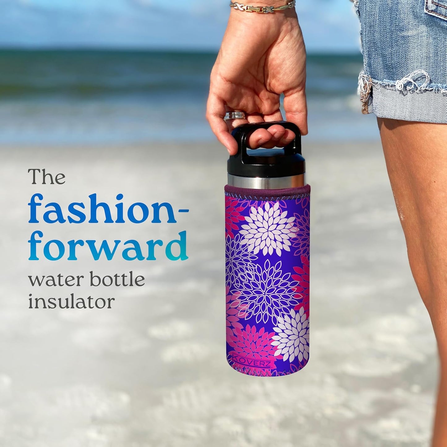 24-30 oz Koverz Neoprene Water Bottle Insulator Cooler Coolie - Mahi by Jason Mathias