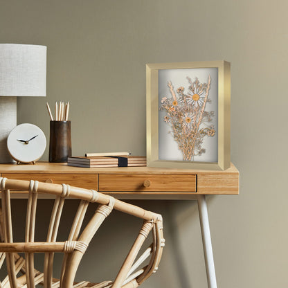 Americanflat 11x14 Shadow Box Frame with Shatter-Resistant Glass - Silhouette Collection - Large Shadow Box Display Case for Tabletop and Wall Display - Gold with Soft Felt Back