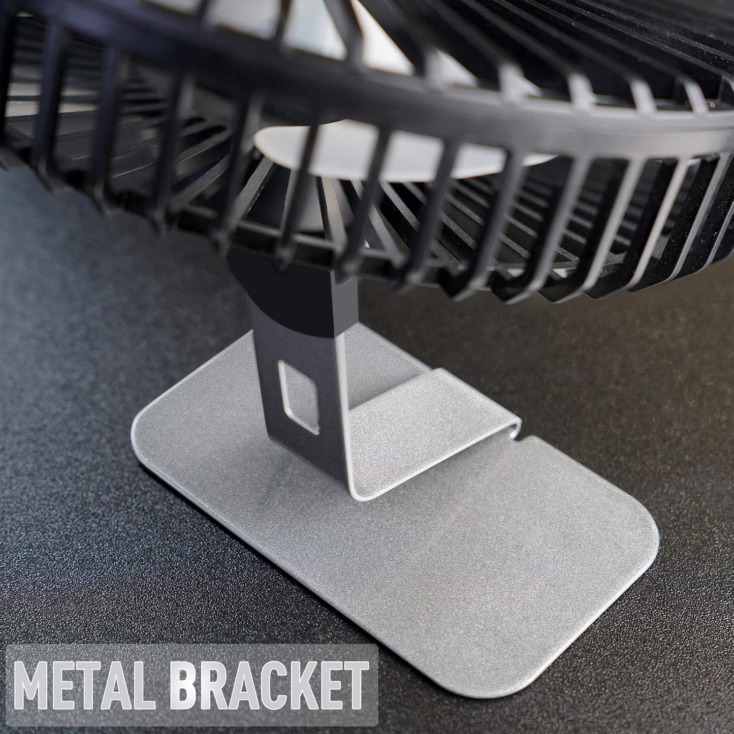SLENPET USB Mini Desk Fan - 6 Inch Ultra-Quiet Portable Fan with 4 Speeds & 90° Adjustment - Silver