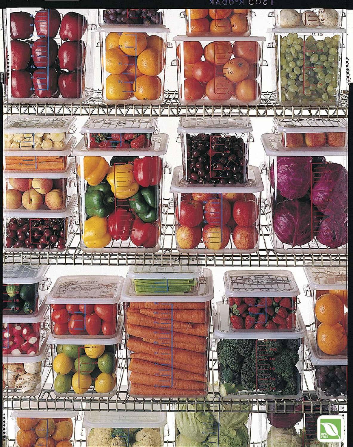 Rubbermaid Commercial Products Space Saving Square Food Storage Container, 22 Quart, Clear