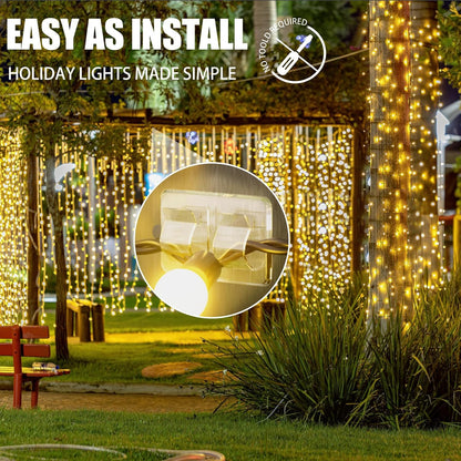 26Pcs Keviyi Hooks for Outdoor String Lights Clips: Double Hooks for Hanging - Heavy Duty Clear Cable Clips
