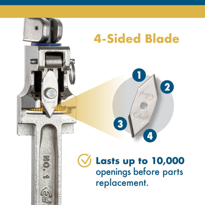 EDLUND #1 Edvantage Manual Can Opener – Improved Commercial Can Opener with Reinforced Gear, 4-Sided Blade, Easy to Maintain, and Made in USA