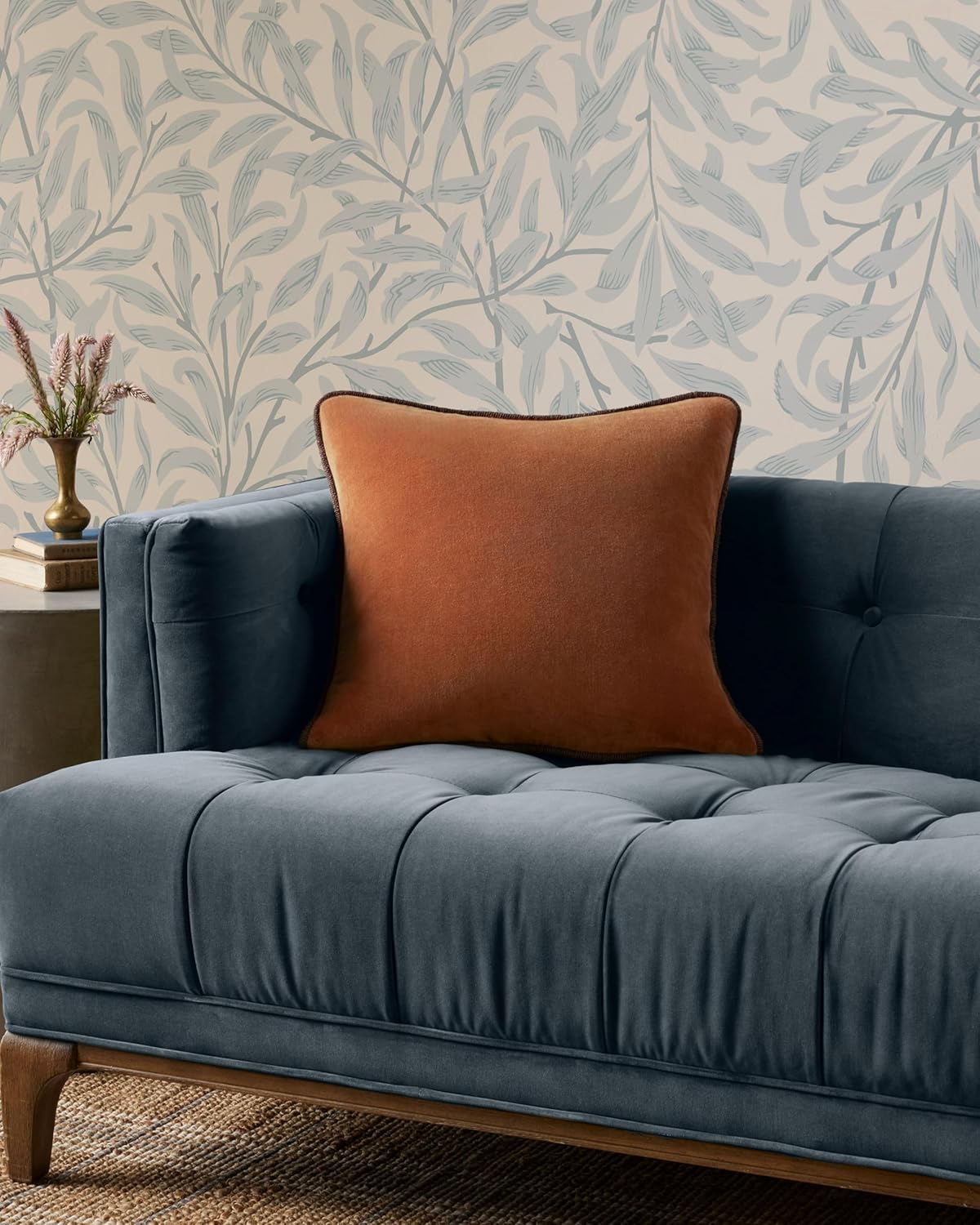 Loloi Liza Pillow Cover 18'' x 18'' with Poly, Rust
